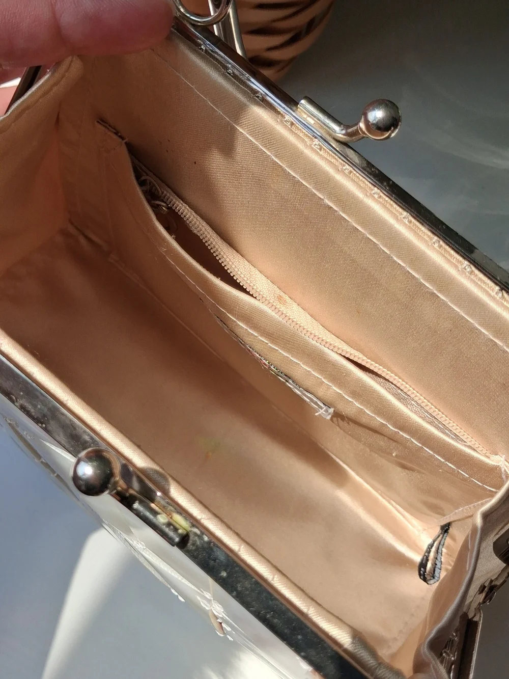 Vintage Style Mod Genuine Mother-of-Pearl Mosaic Clutch / Evening Bag